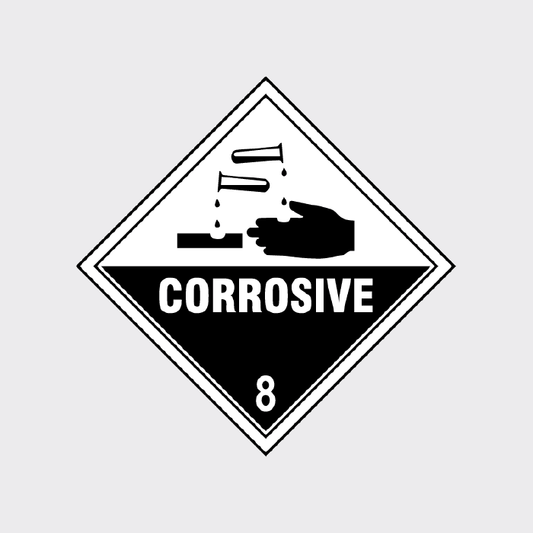 Corrosive Class 8 Diamond Sign