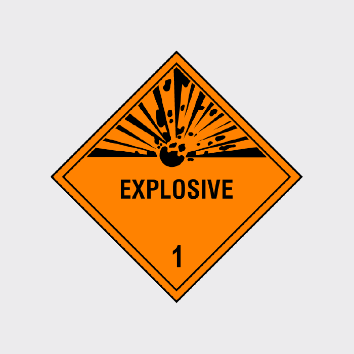 Explosive Class 1 Diamond Sign