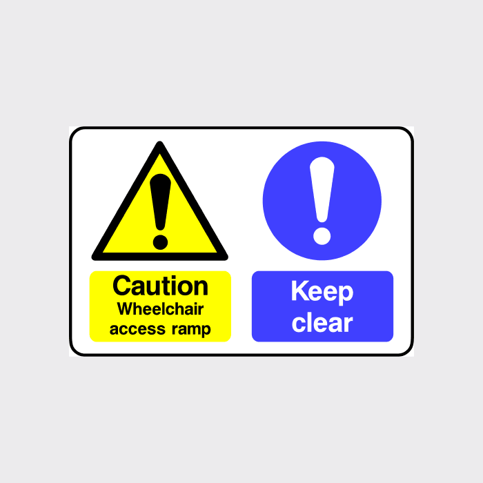 Keep Clear Wheelchair access ramp sign 