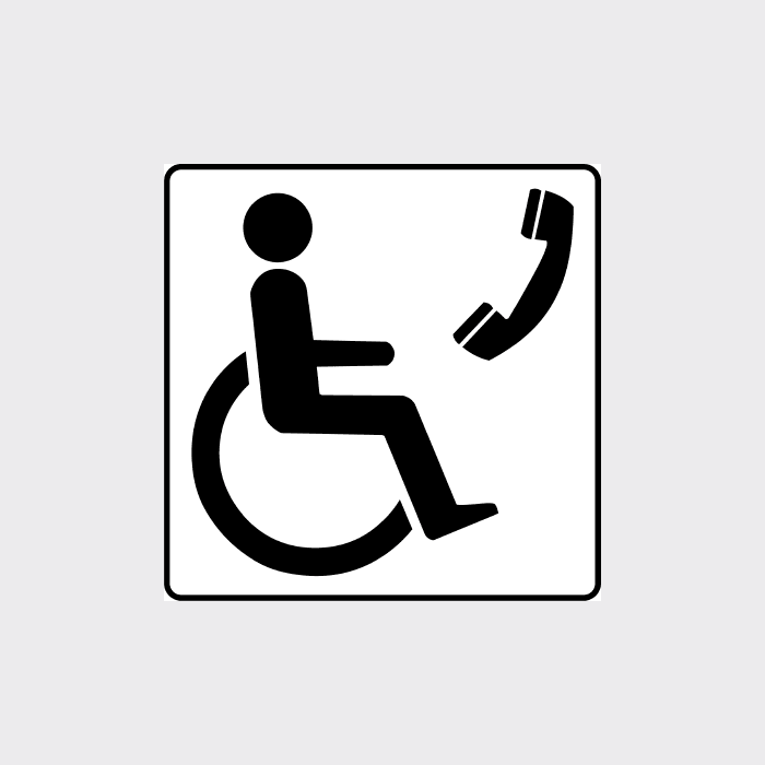 Accessibility Telephone sign