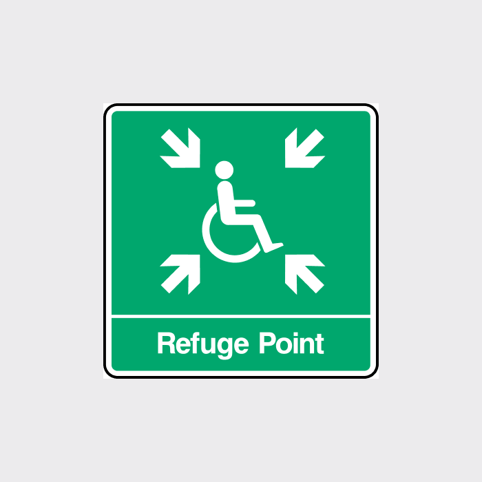 Disabled Refuge point Sign