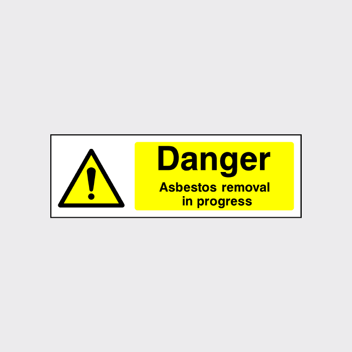 Danger Asbestos Removal In Progress Landscape Sign