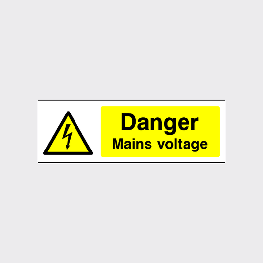 Danger Mains Voltage Sign