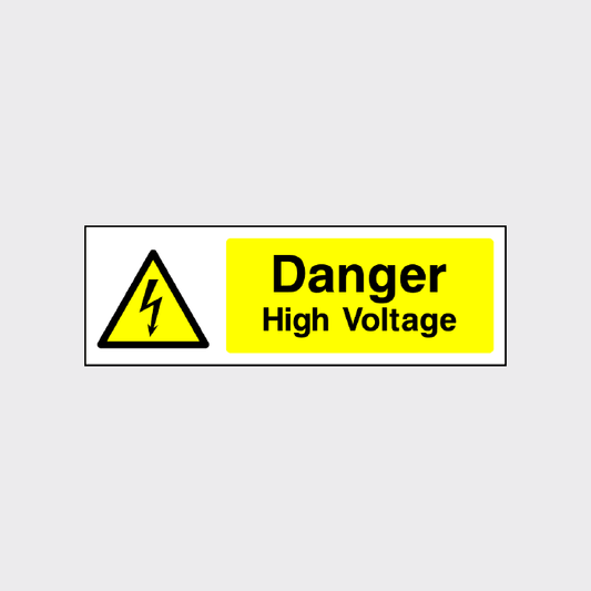 Danger High Voltage landscape sign