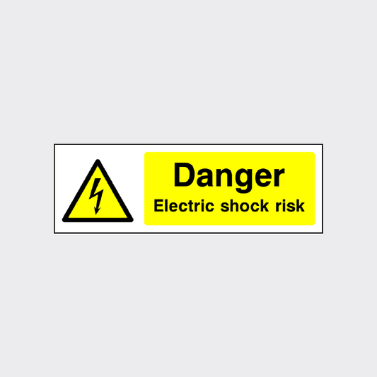 Danger Electric shock risk landscape sign