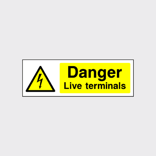 Danger Live terminals landscape sign