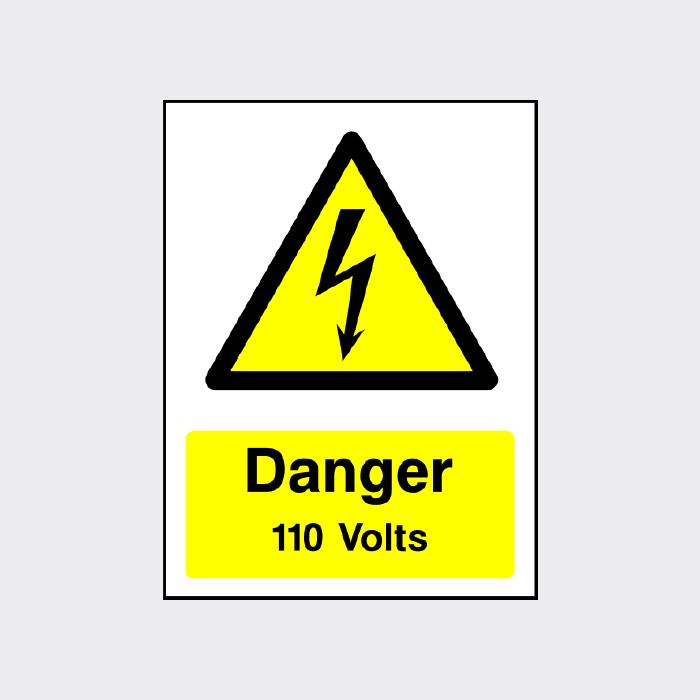 Danger 110 Volts Sign