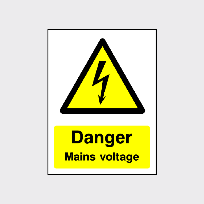 Danger Mains voltage Sign