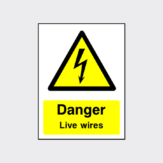 Danger Live Wires Sign