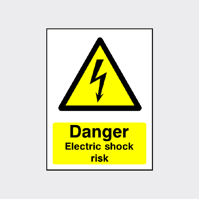 Danger - Electric shock risk sign - ELEC0046