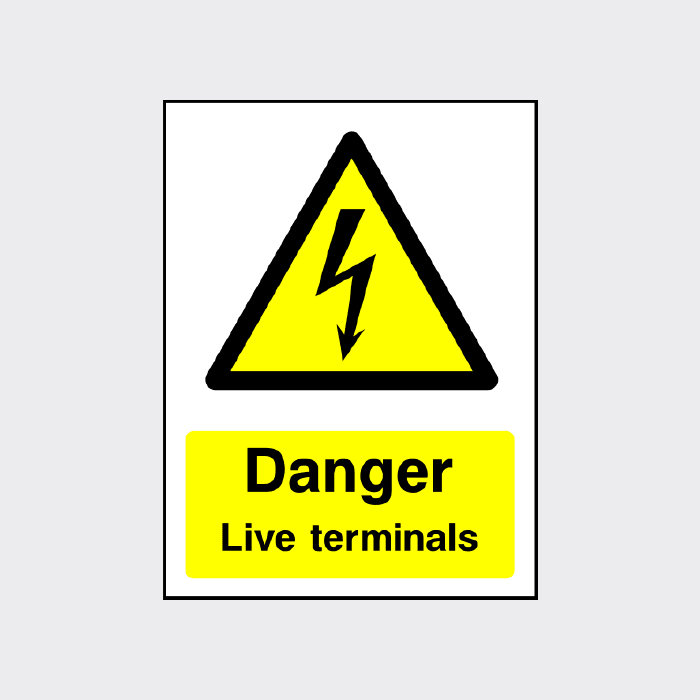 Danger - Live terminals sign - ELEC0047