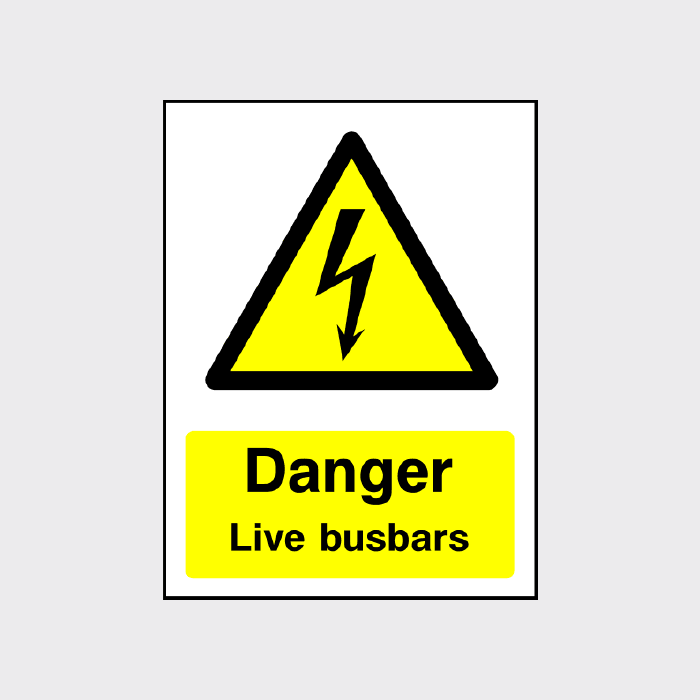 Danger - Live busbars sign - ELEC0048