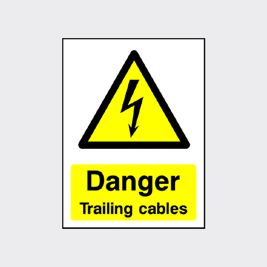 Danger - Trailing cables sign - ELEC0058