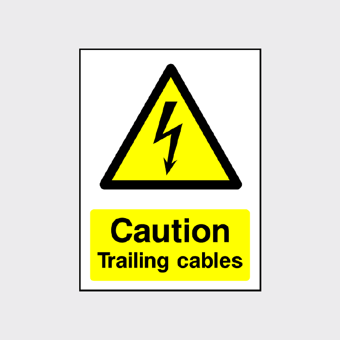 Caution - Trailing cables sign - ELEC0060