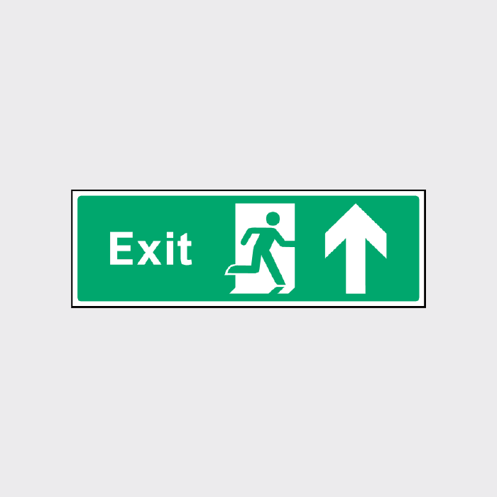 Exit Sign with up Arrow