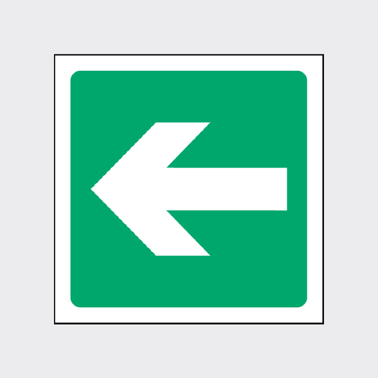 Emergency Escape left arrow sign