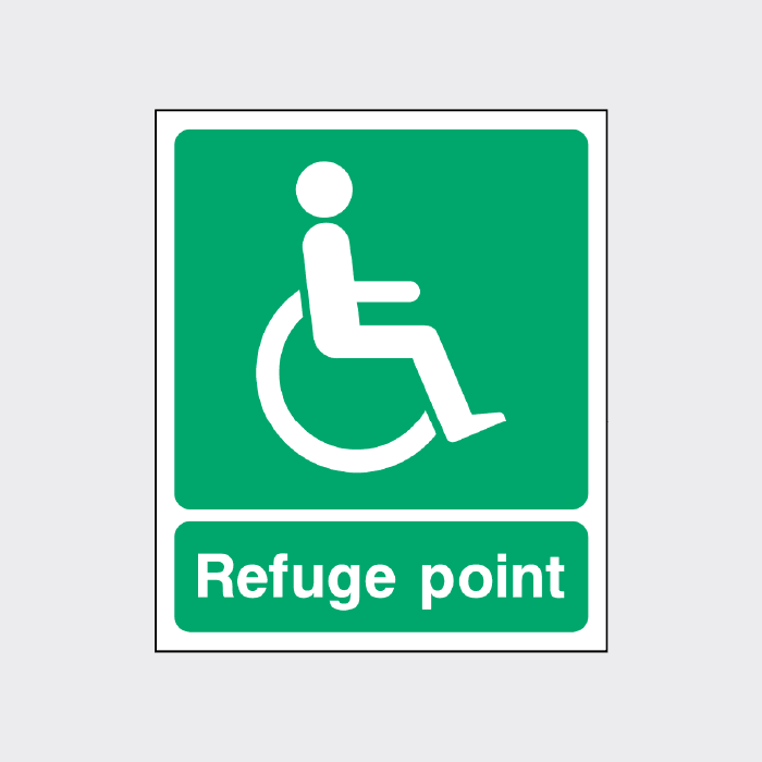 Disability refuge point sign