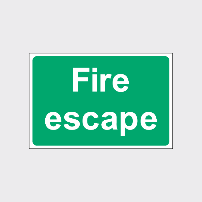 Fire escape sign