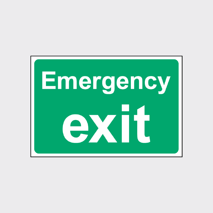 Emergency Exit sign