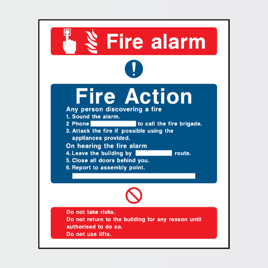 Fire Action - Fire Alarm Sign