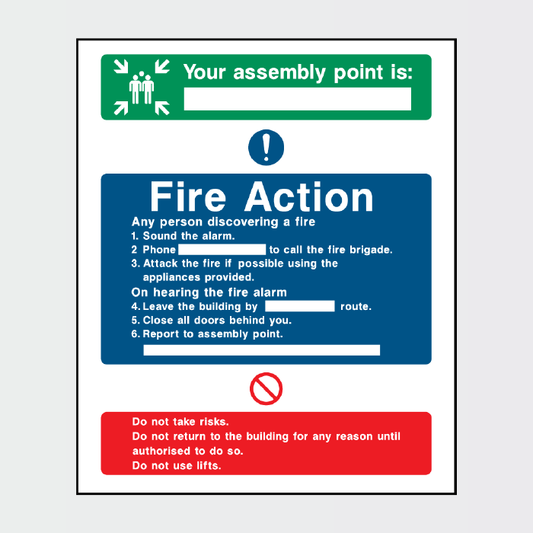 Fire Action - Your assembly point is sign - FACT0008