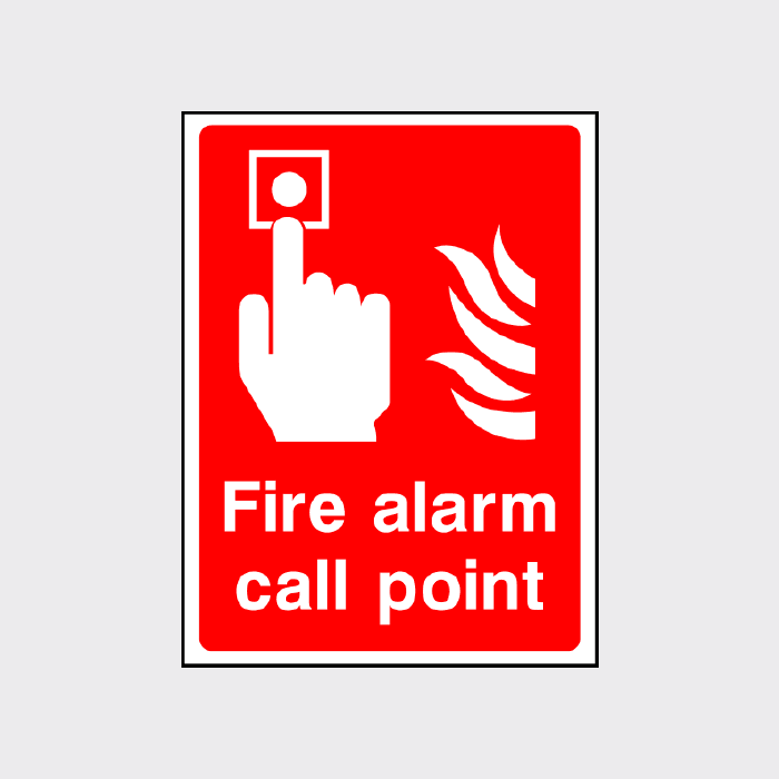 Fire alarm call point sign