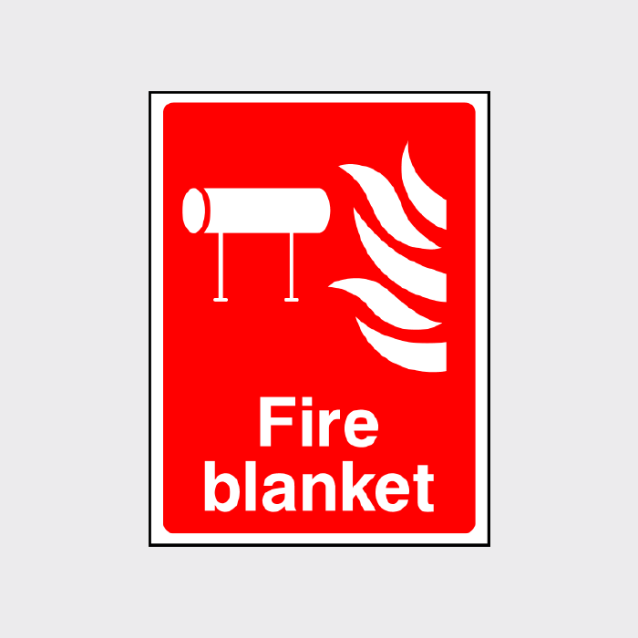 Fire blanket sign 
