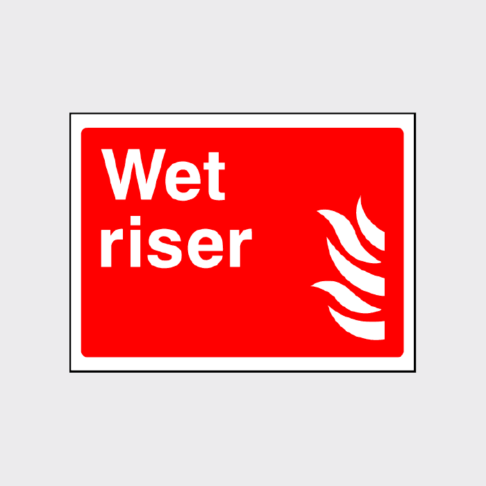 Wet riser sign 