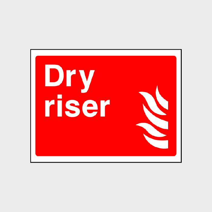 Dry riser sign