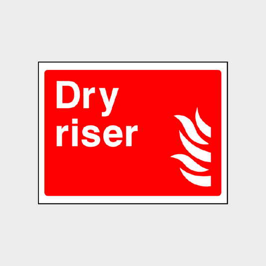 Dry riser sign