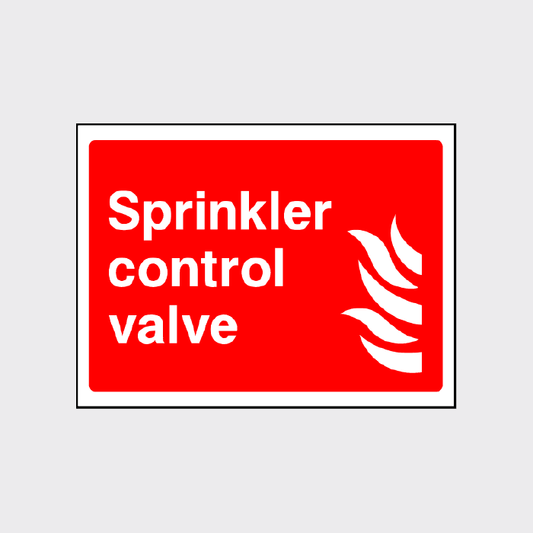 Sprinkler control valve sign 