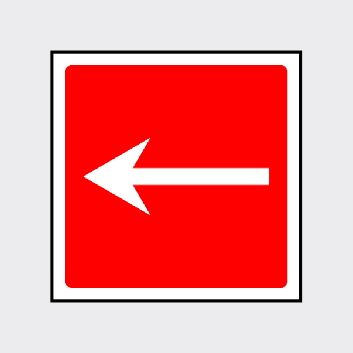 Fire Arrow Left Sign