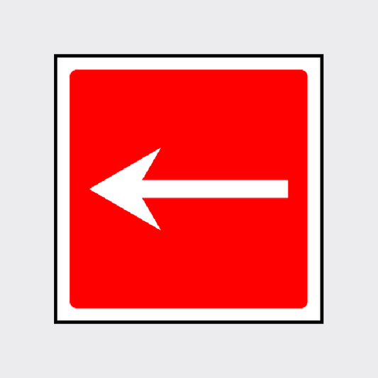 Fire Arrow Left Sign