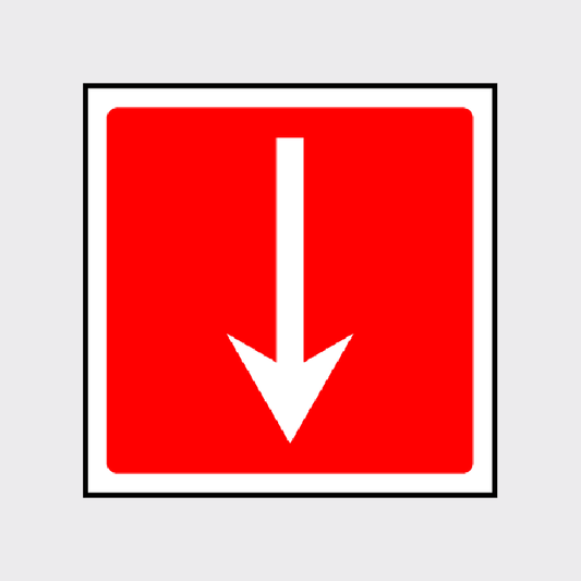 Fire Arrow down Sign