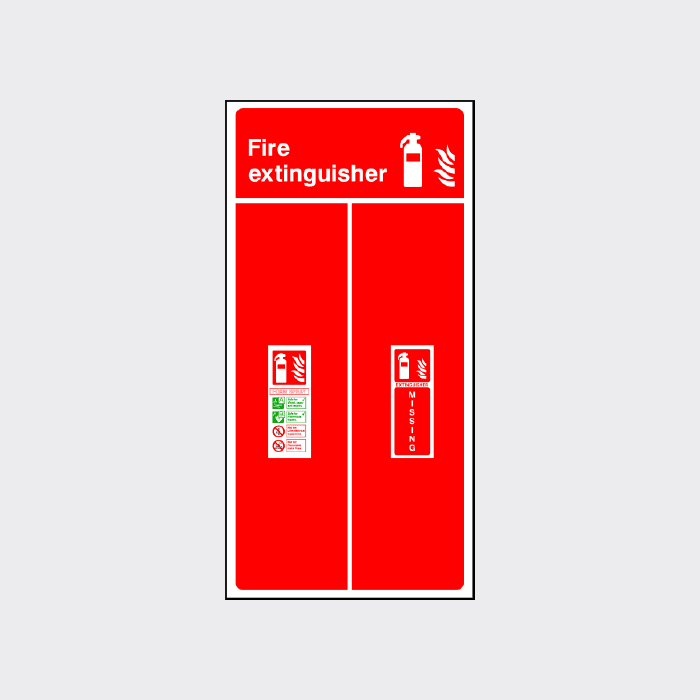 Foam Spray - Extinguisher Missing Sign 