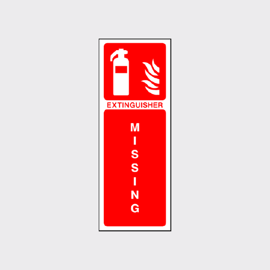 Extinguisher Missing Sign 