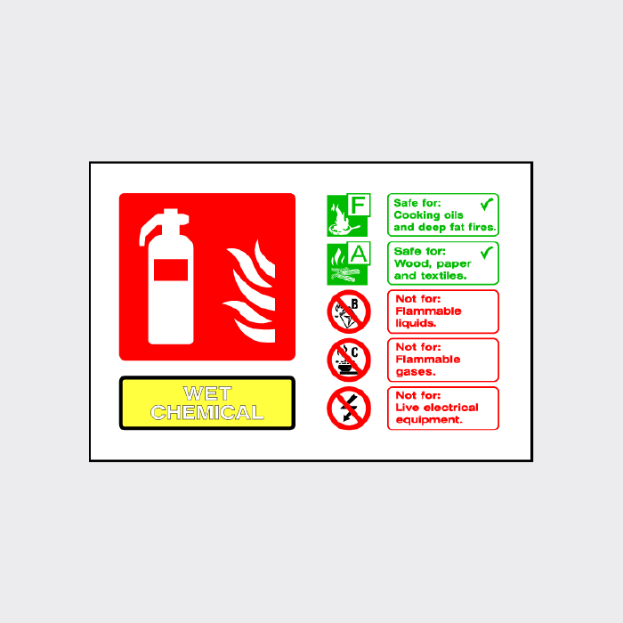 Wet Chemical Extinguisher Sign 