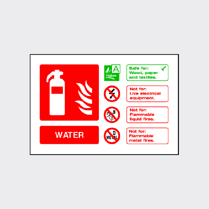 Water Extinguisher Sign