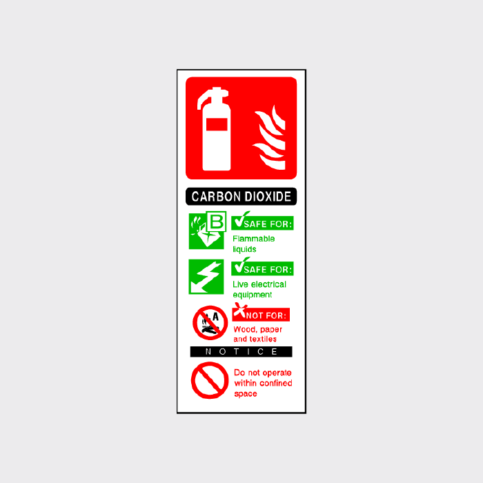 Carbon Dioxide Extinguisher Sign