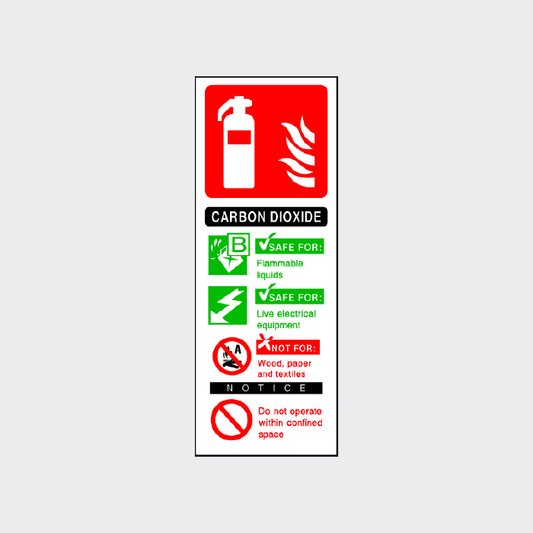 Carbon Dioxide Extinguisher Sign