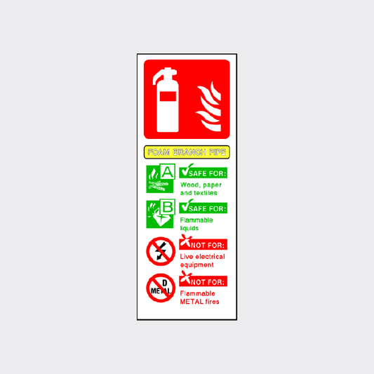 Foam Branch Pipe Extinguisher Sign