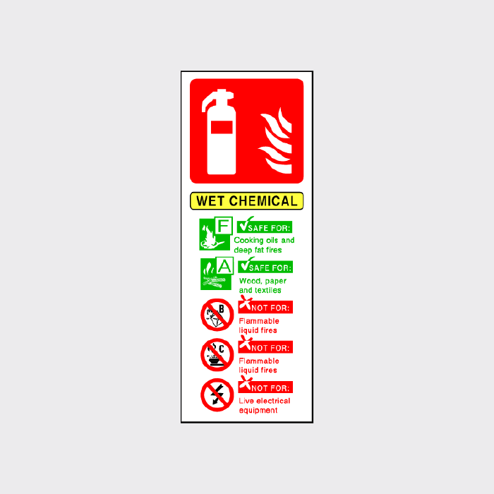 Wet Chemical Extinguisher Sign