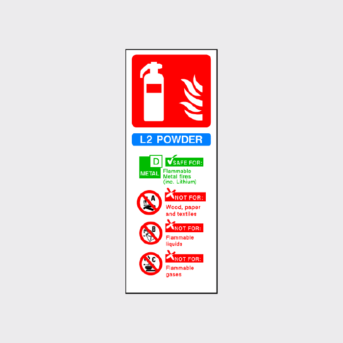 L2 Powder Extinguisher Sign - FEQ0086 – The Safety Sign Shop