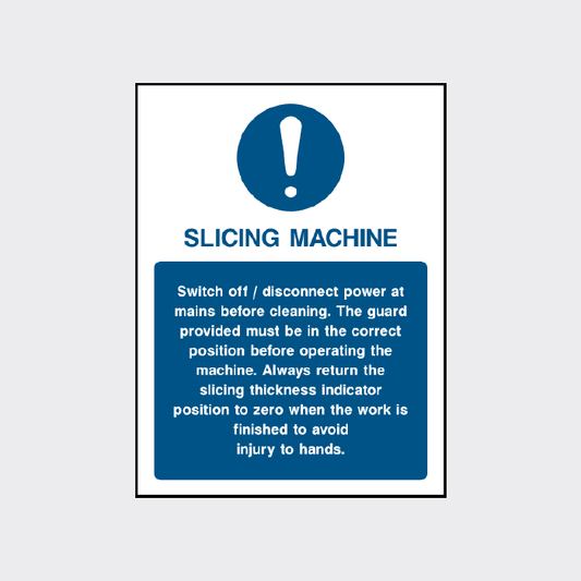 Slicing Machine Safety Sign