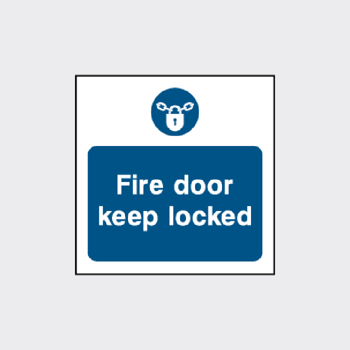 Fire door Keep Locked Sign