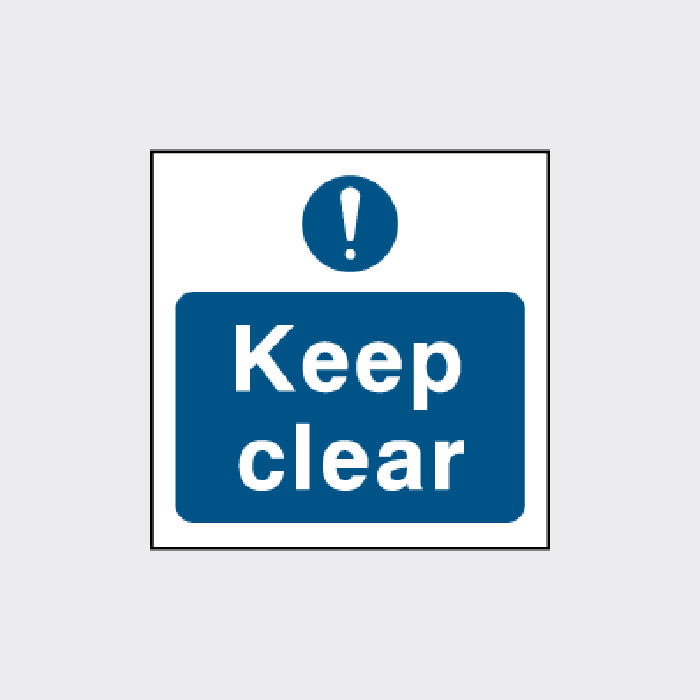 Keep Clear Fire Prevention Sign