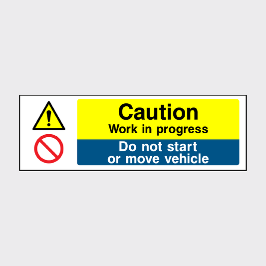 Caution - Work in progress sign