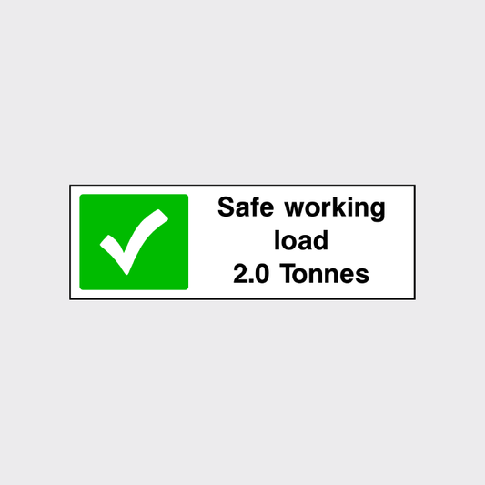 Safe working load 2.0 tonnes