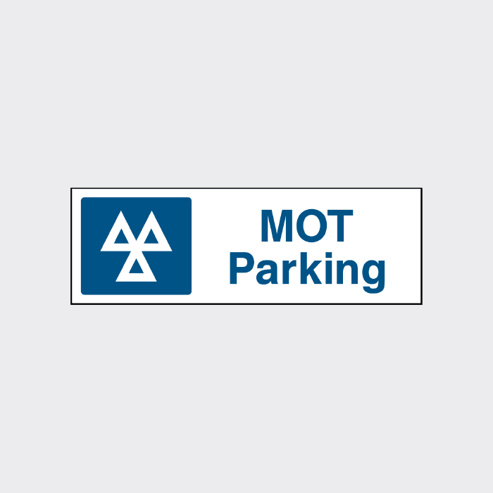 MOT parking sign