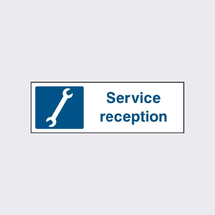 Service Reception sign